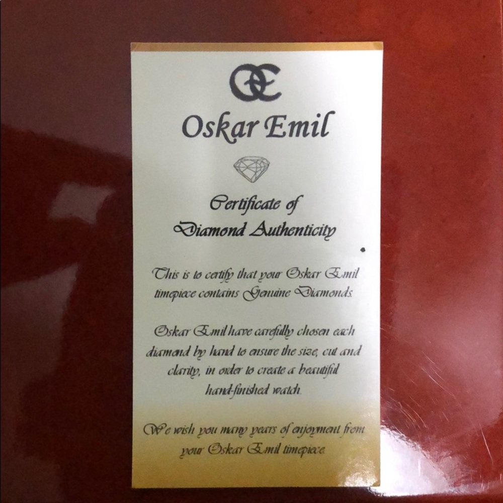 Oskar Emil gold plated and 7 diamond watch - Picture 7 of 7